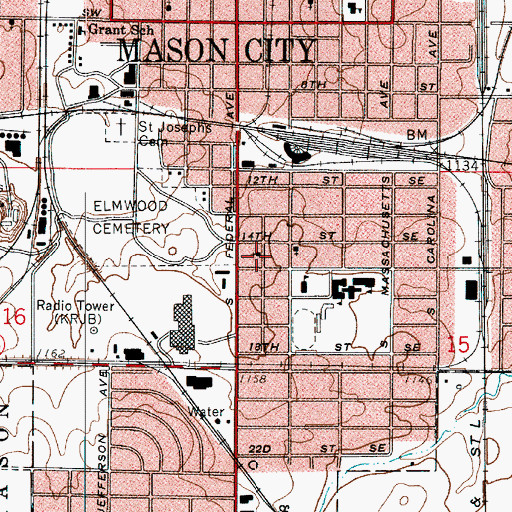 Topographic Map of New Life Tabernacle Church, IA