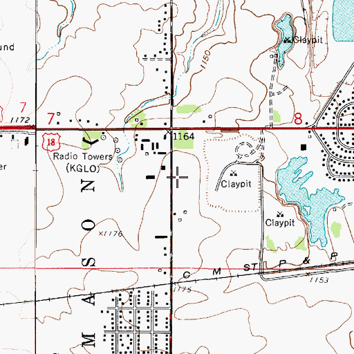 Topographic Map of Christian Fellowship Church, IA