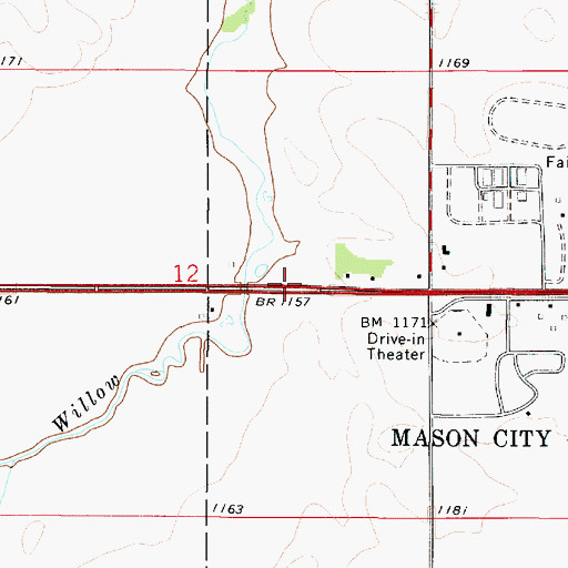 Topographic Map of Jehovahs Witnesses Kingdom Hall, IA