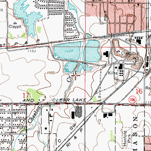 Topographic Map of Ray Rorick Park, IA