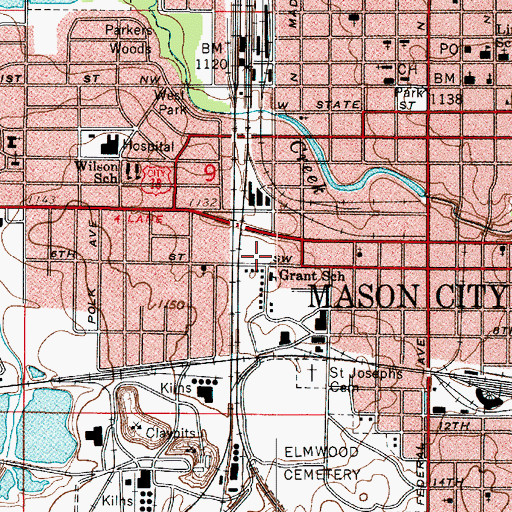 Topographic Map of Morgan Park, IA