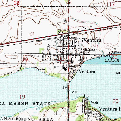 Topographic Map of United Methodist Church, IA