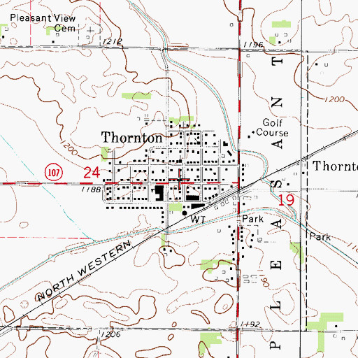 Topographic Map of Methodist Church, IA