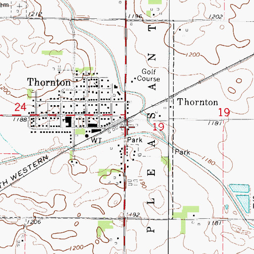 Topographic Map of Farmers Co-op Company Elevator, IA