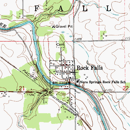 Topographic Map of United Methodist Church, IA