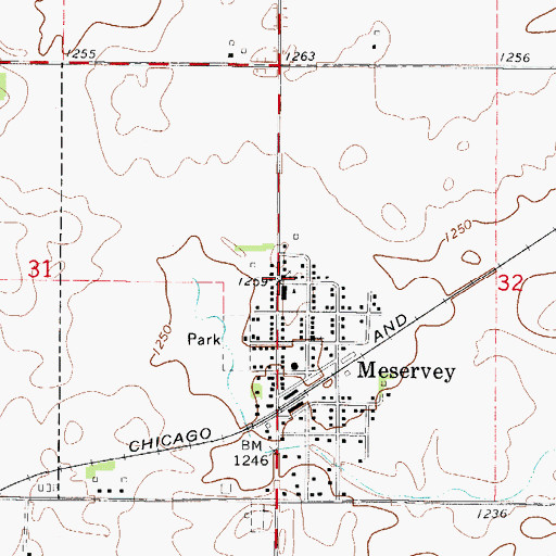 Topographic Map of United Methodist Church, IA