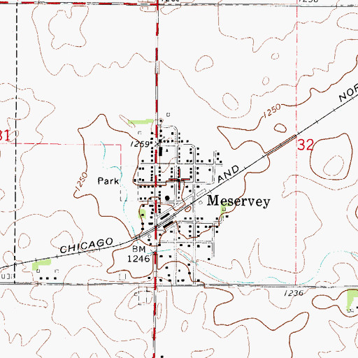 Topographic Map of First Reformed Church, IA
