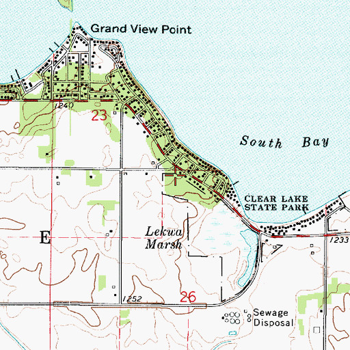 Topographic Map of Oakwood RV Park, IA