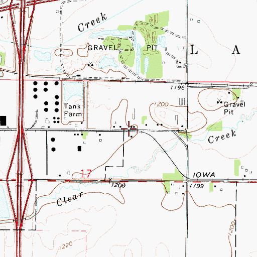 Topographic Map of Zion Lutheran Church, IA