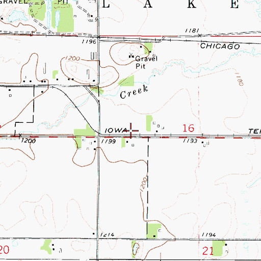 Topographic Map of Galilean Lutheran Church, IA