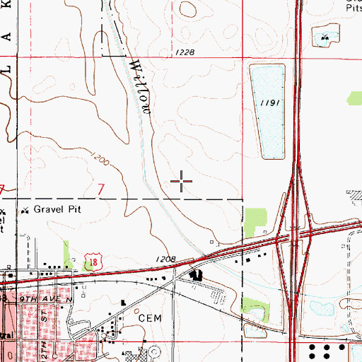 Topographic Map of Fieldstone Park, IA