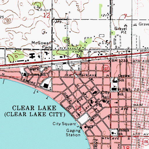 Topographic Map of Triangle Park, IA
