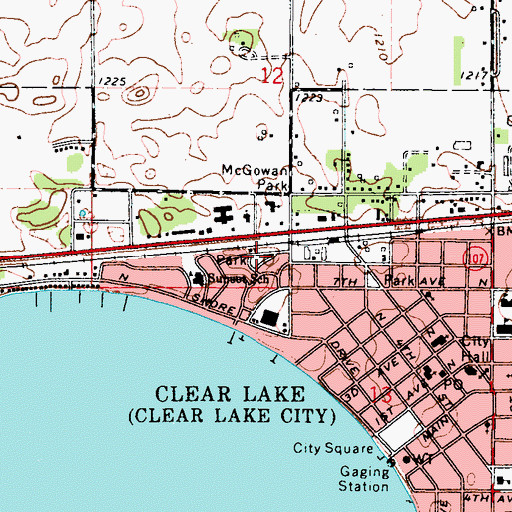 Topographic Map of D A R Park, IA