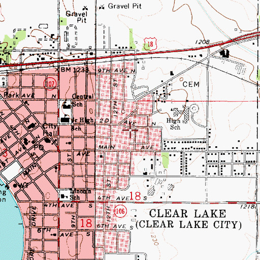 Topographic Map of Marion Park, IA