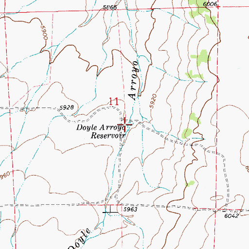 Topographic Map of Doyle Arroyo Reservoir, CO