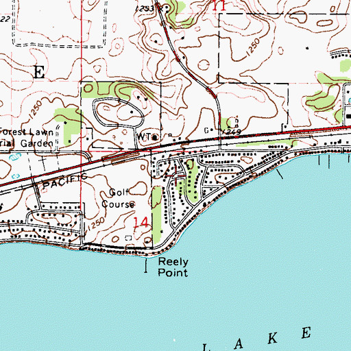 Topographic Map of Country Club Hights Park, IA