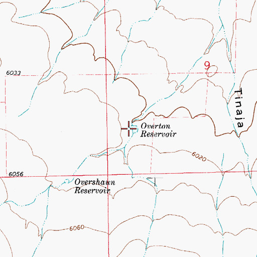 Topographic Map of Overton Reservoir, CO
