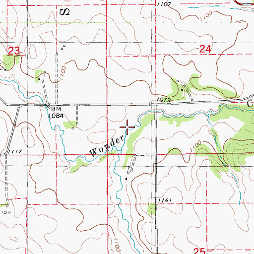 Topographic Map of Ludwig Reserve, IA