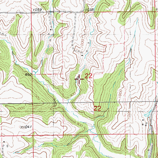 Topographic Map of South Pine Wildlife Management Area, IA