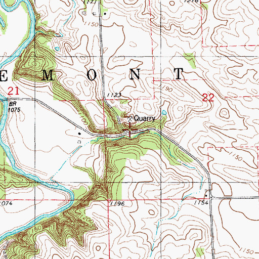 Topographic Map of Black Oak Hollow, IA
