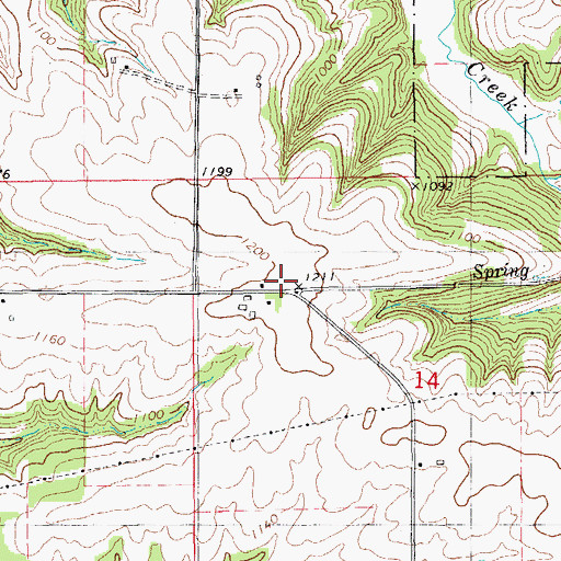 Topographic Map of Thoten Post Office (historical), IA