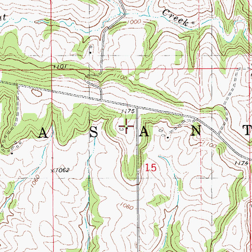Topographic Map of Sampson Post Office (historical), IA