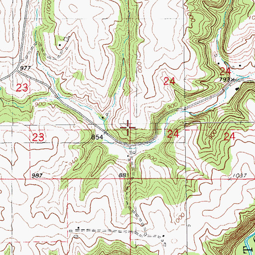 Topographic Map of Isted Post Office (historical), IA