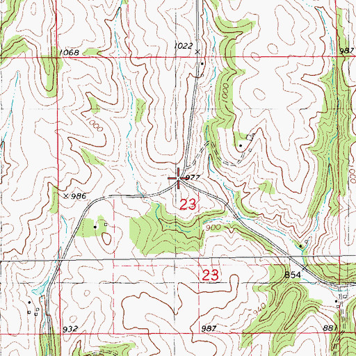 Topographic Map of Eide Post Office (historical), IA