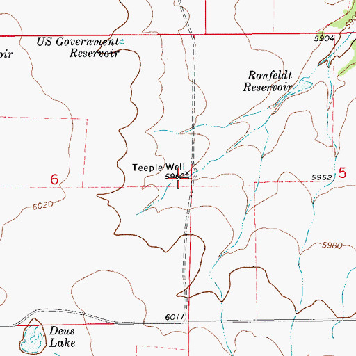 Topographic Map of Teeple Well, CO
