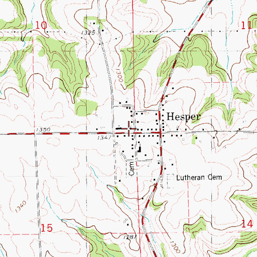 Topographic Map of Friends Church, IA