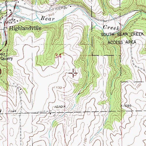 Topographic Map of Stoen Farm Cemetery, IA