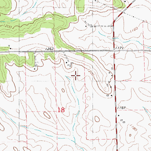 Topographic Map of Fawcett Farm Cemetery, IA