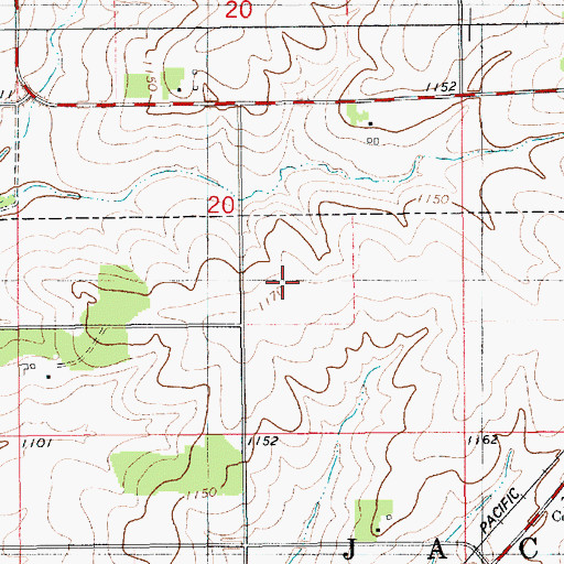 Topographic Map of C J Jack Farm Cemetery, IA