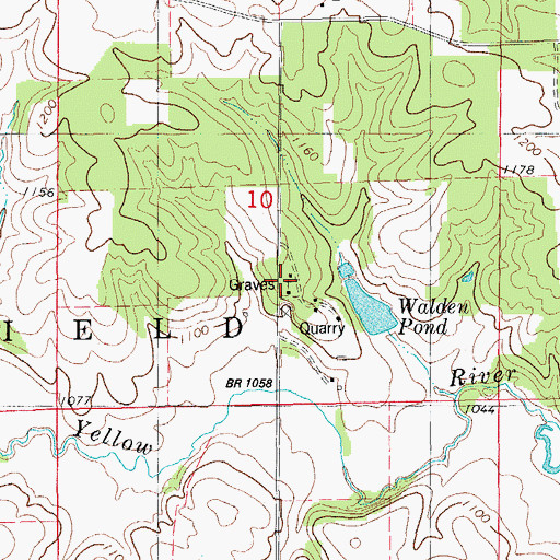 Topographic Map of Roy Schultz Property Cemetery, IA