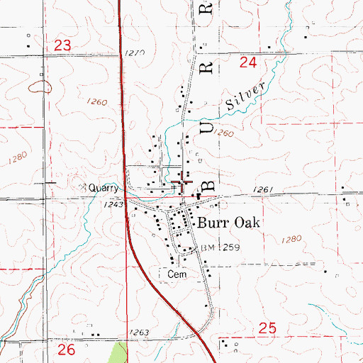Topographic Map of Laura Ingalls Wilder Museum, IA