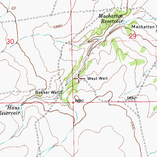 Topographic Map of West Well, CO