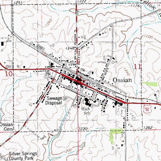 Topographic Map of Gunderson Clinic - Ossian, IA