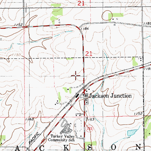 Topographic Map of Jackson Heights Golf Course, IA