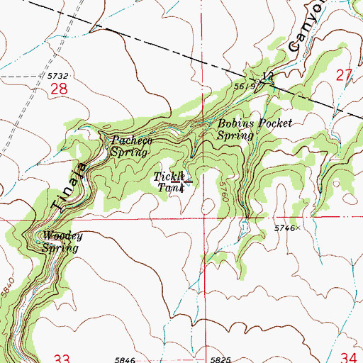 Topographic Map of Tickle Tank, CO