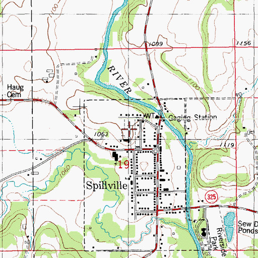 Topographic Map of Saint Wenceslaus of Spillville Cemetery, IA