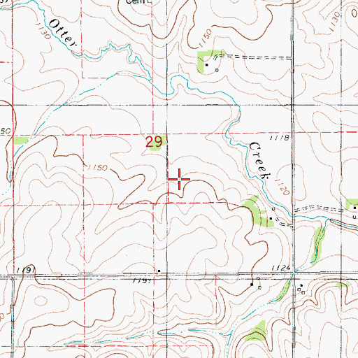 Topographic Map of Ladwig Farm Cemetery, IA