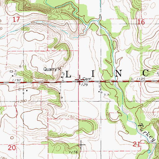 Topographic Map of German Methodist Cemetery, IA
