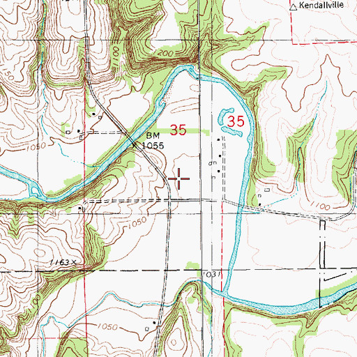 Topographic Map of Gaul Timber Cemetery, IA