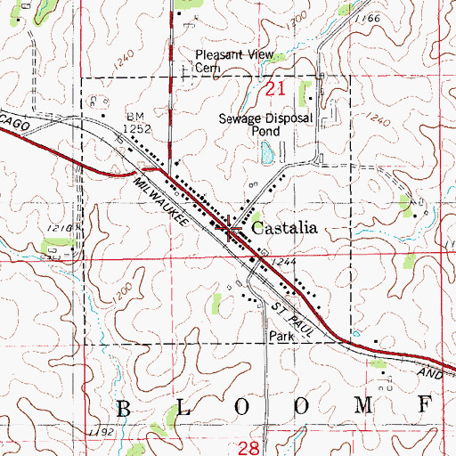 Topographic Map of Molineland Museum, IA