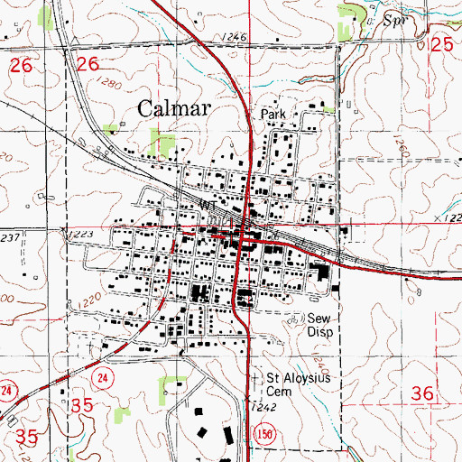 Topographic Map of Gunderson Clinic, IA
