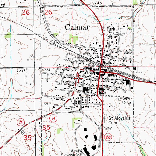 Topographic Map of Trinity Lutheran Church, IA