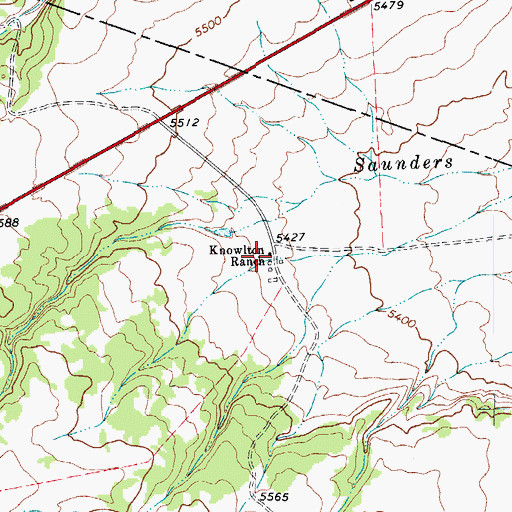 Topographic Map of Knowlton Ranch, CO