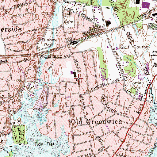 Topographic Map of Albertson Memorial Church, CT
