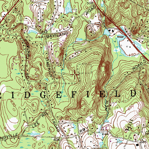 Topographic Map of Aldrich Park, CT