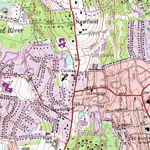 Topographic Map of Annunciation Greek Orthodox Church, CT